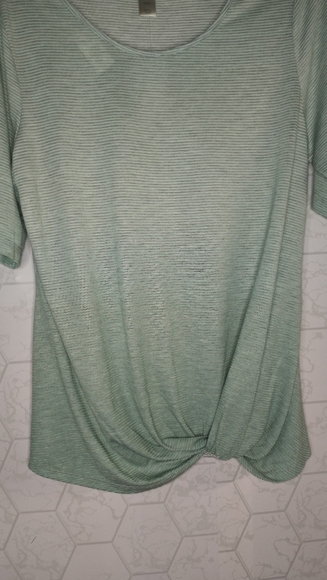 Christopher & Banks twist hem stripe top - Picture 3 of 8